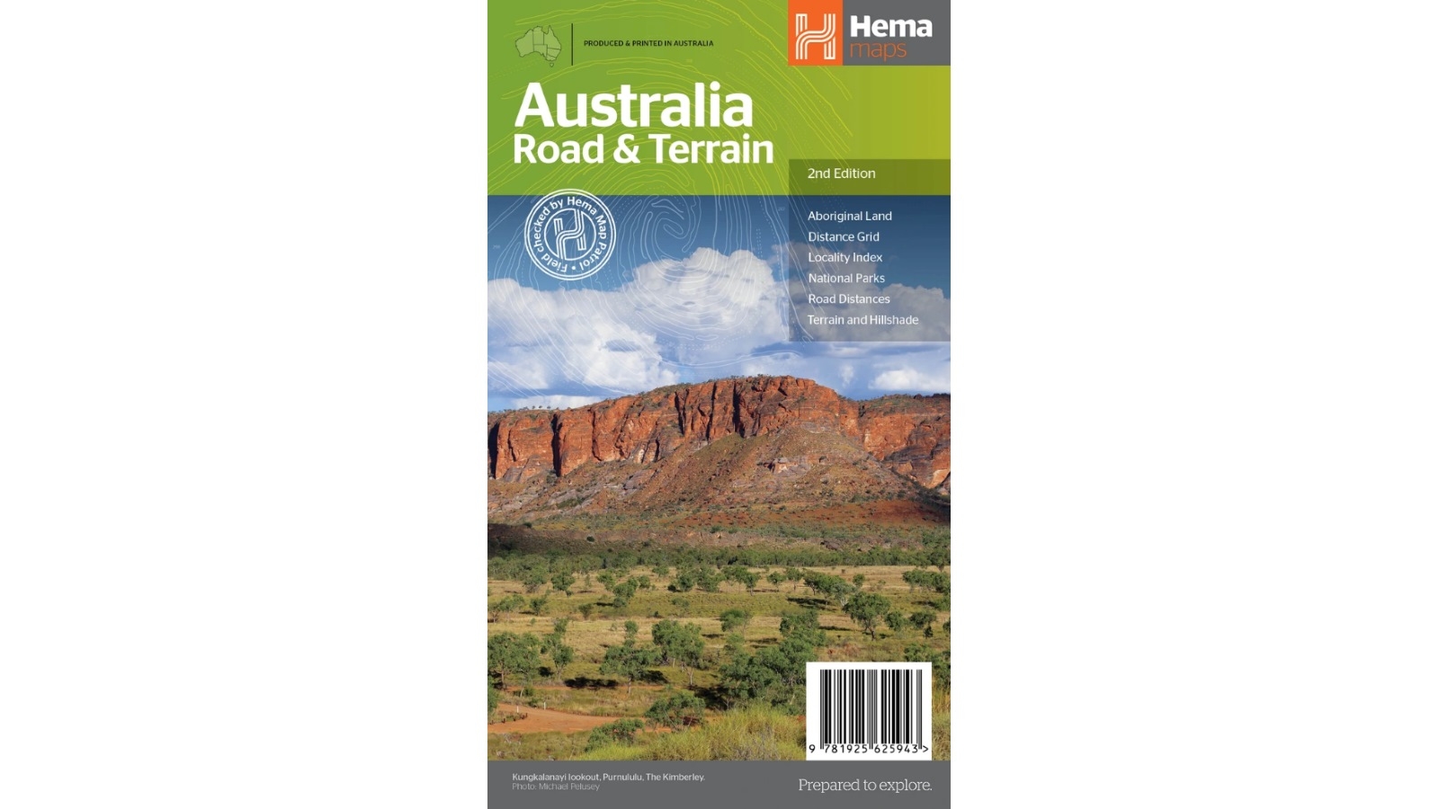 Hema Maps Australia Road and Terrain Map - Folded