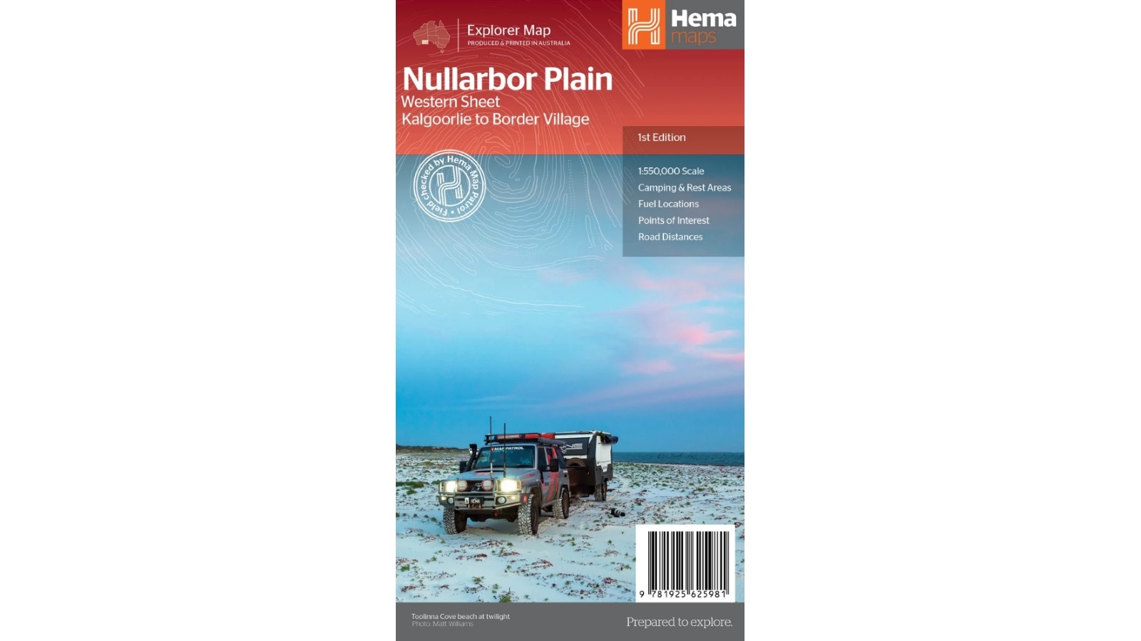 Hema Maps Nullarbor Plain Western Map - Kalgoorlie to Border Village