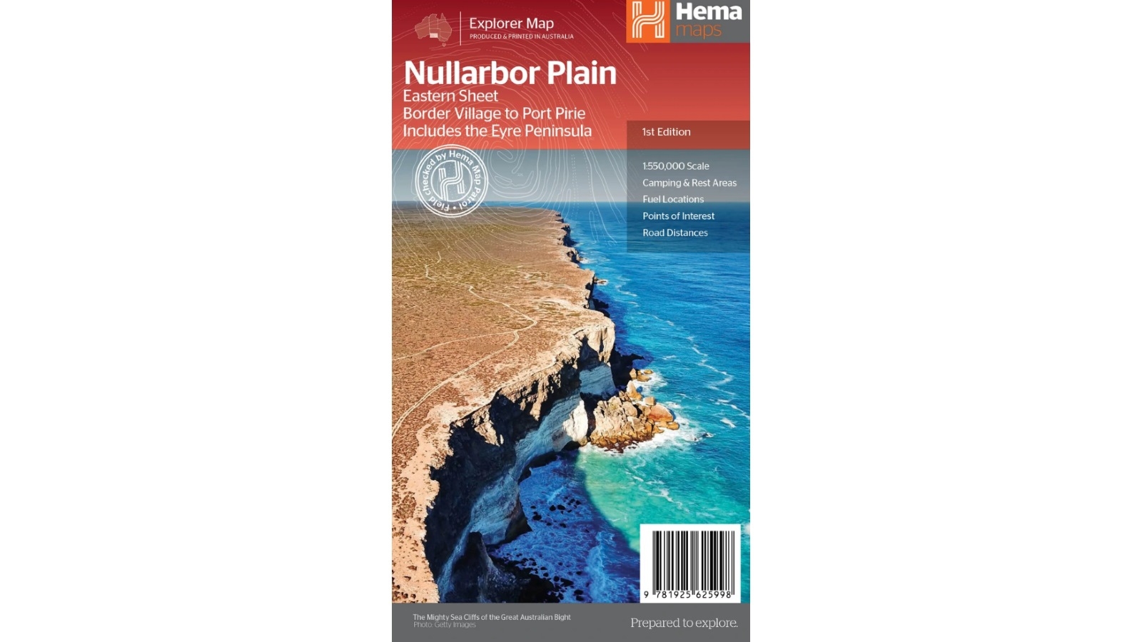 Hema Maps Nullarbor Plain Eastern Map - Border Village to Port Pirie