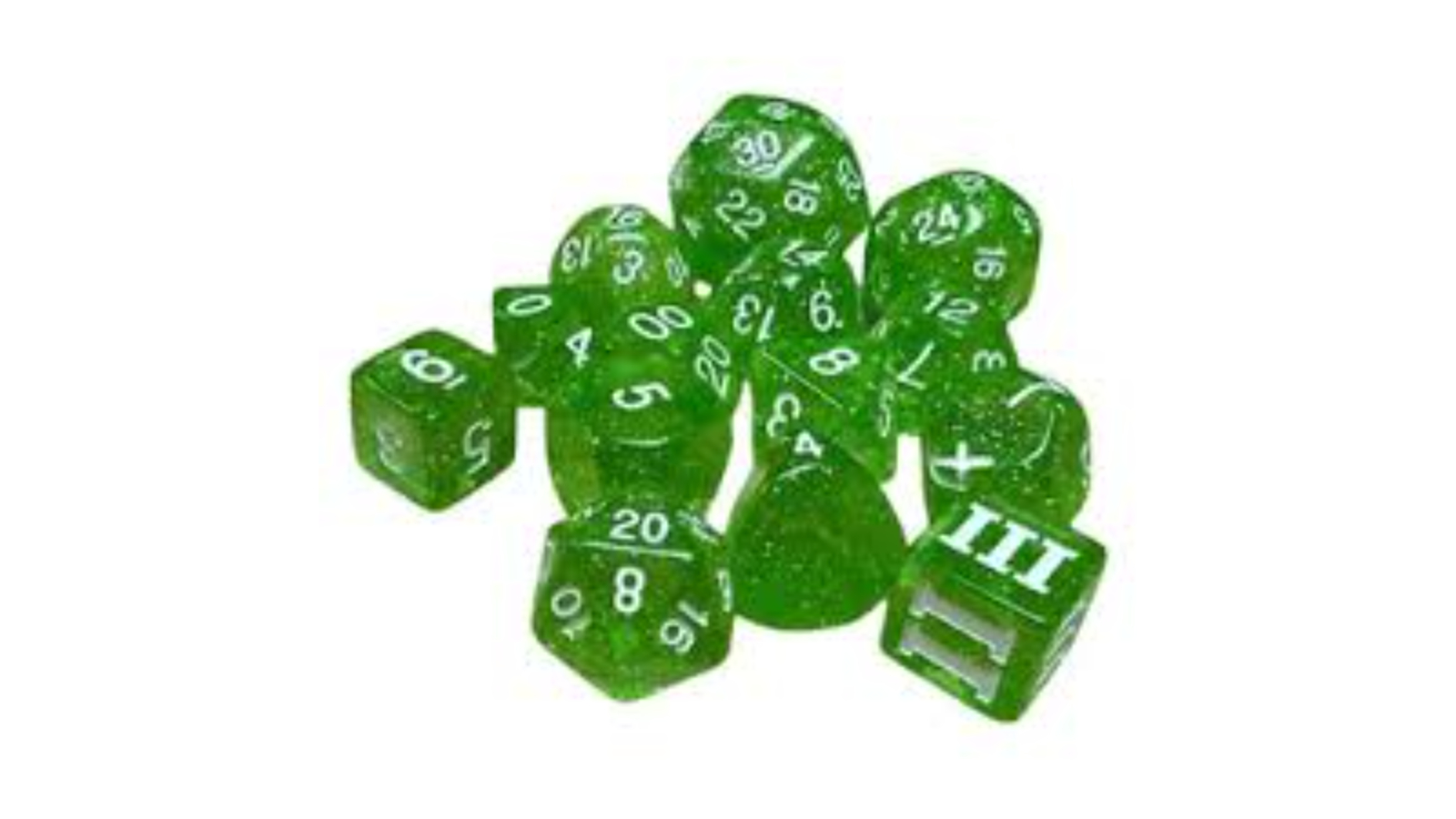 Dungeon Crawl Classics RPG Dice Greenstone Shards Board Game