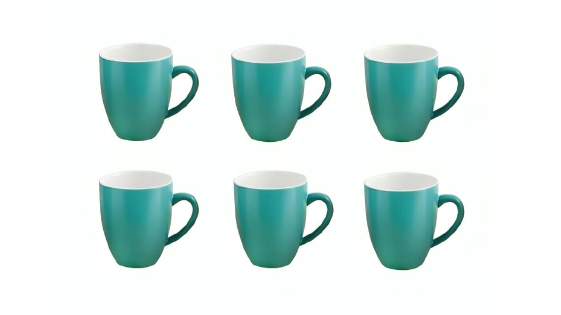 Purple Spoilz Set of 6 400ml Bevande Coffee Mug - Aqua