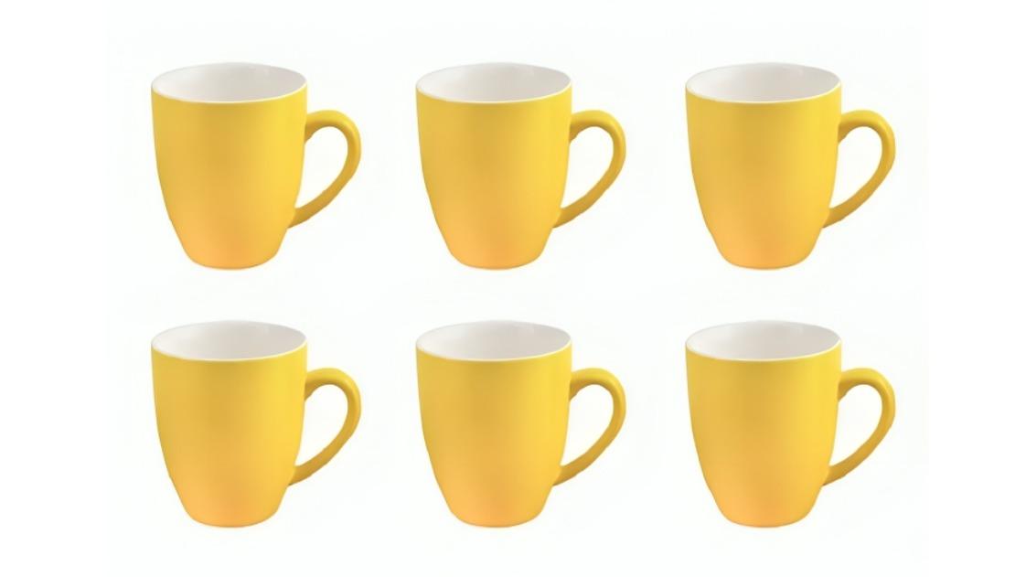 Purple Spoilz Set of 6 400ml Bevande Coffee Mug - Maize Yellow