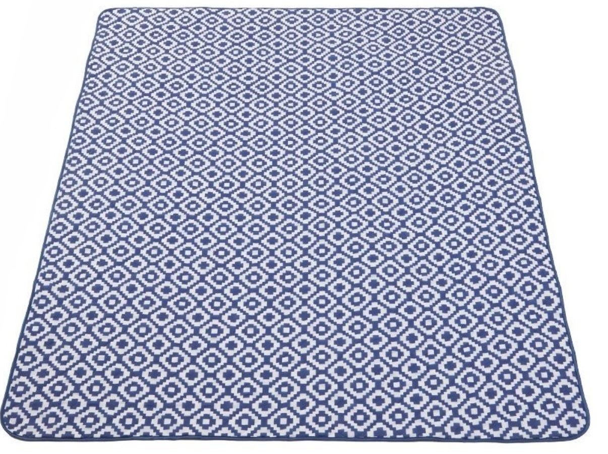 Viviendo Blue Pixel Picnic Blanket Harvey Norman
