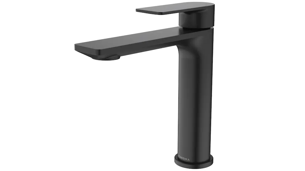 Caroma Urbane II Low Lead Mid Tower Basin Mixer - Matte Black