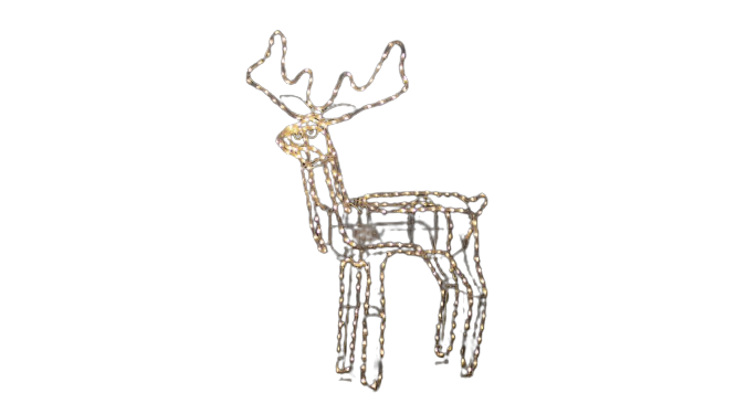Lexi Lighting 3D Illuminated LED Reindeer with Motor - Warm White