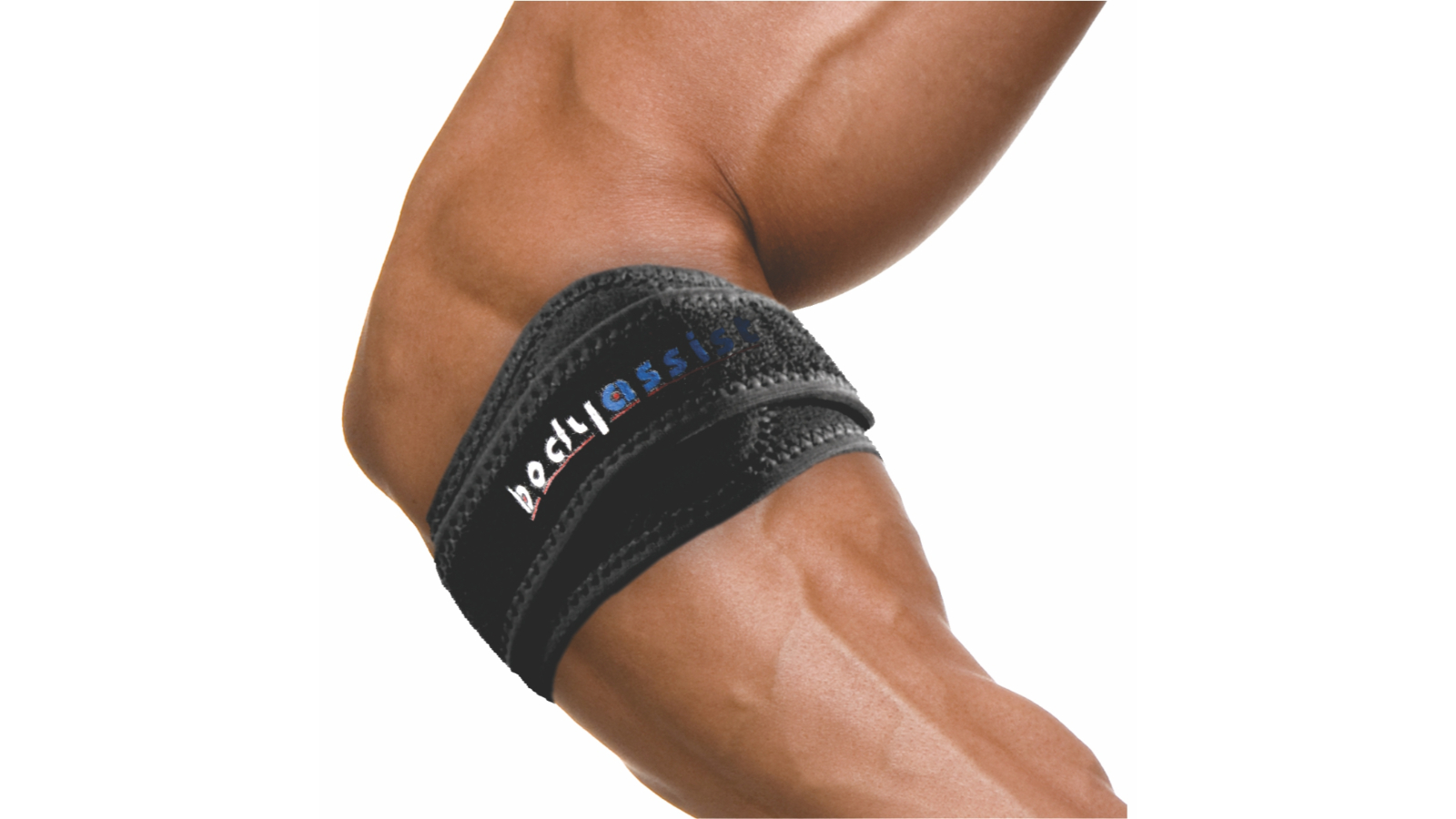 Bodyassist Black Elbow Dual Strap with Pads - Small 