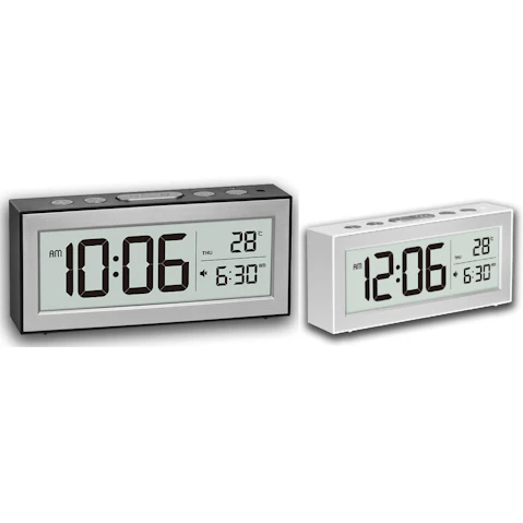 TODO 5.2inch LCD Display Snooze Digital Alarm Clock