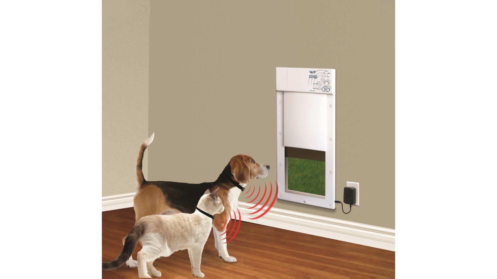 Automatic dog 2025 door with collar