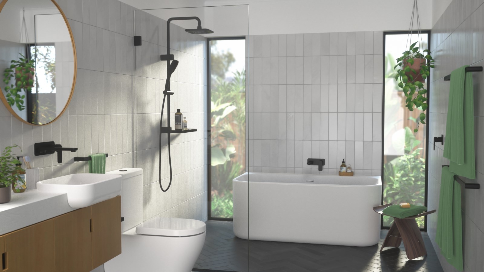 Caroma luna cheap hand towel rail