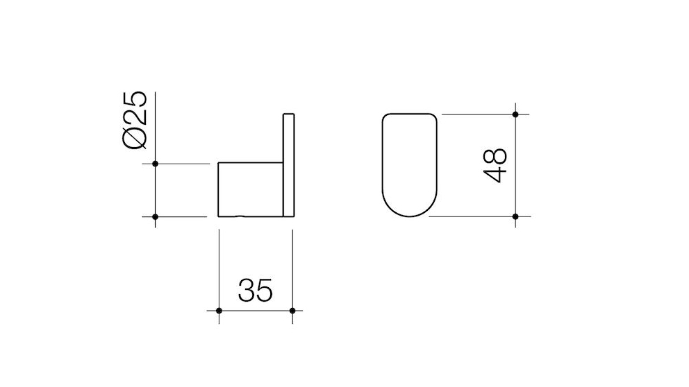 Caroma Urbane II Robe Hook Brushed Nickel Harvey Norman