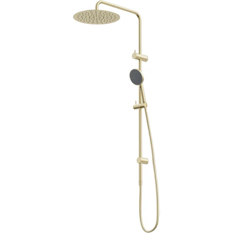 Caroma Urbane II Rail Shower with 300mm Overhead - Brushed Brass