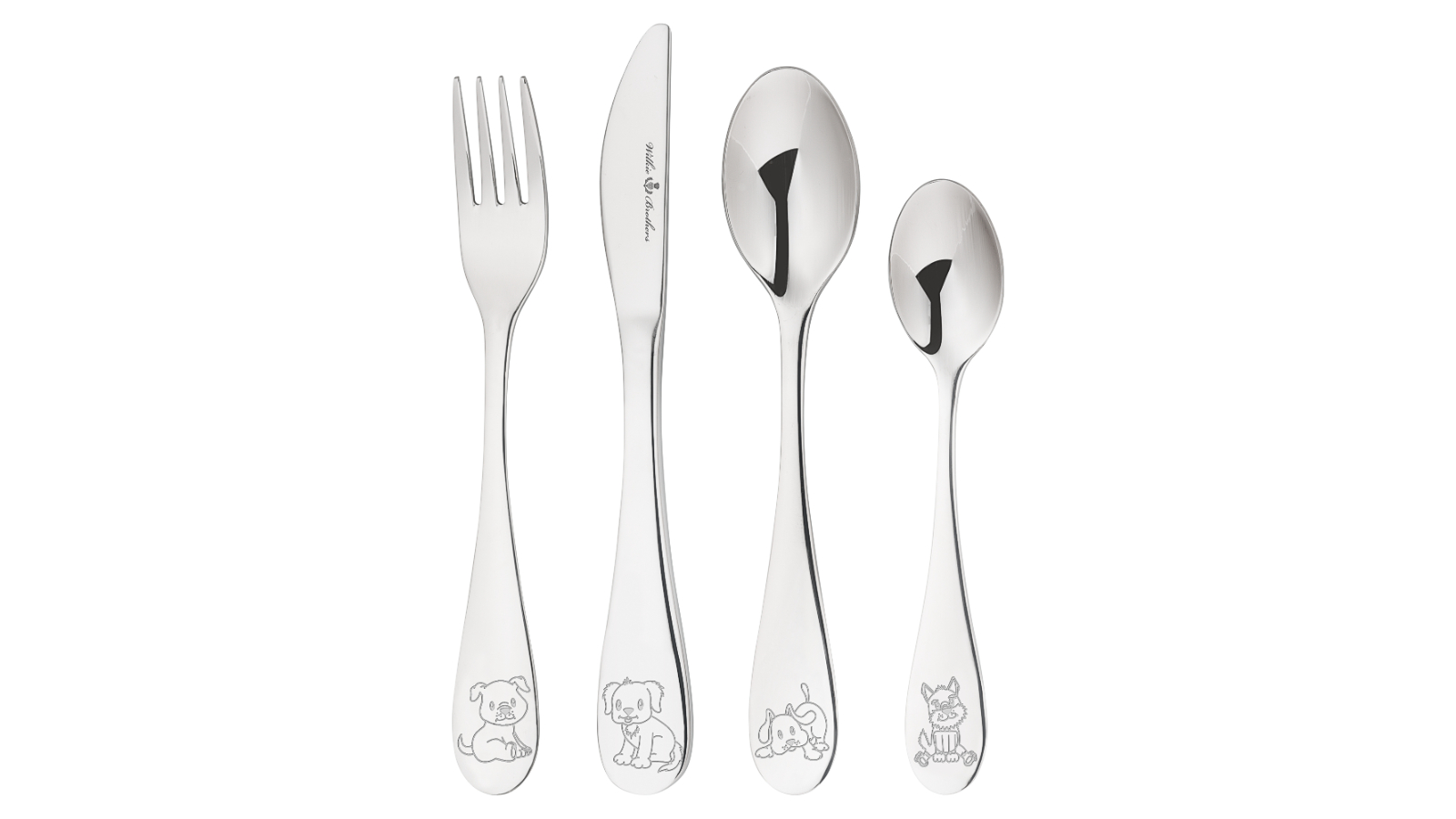 Wilkie Brothers Children's Cutlery Set Puppy Collection - 4 Piece 