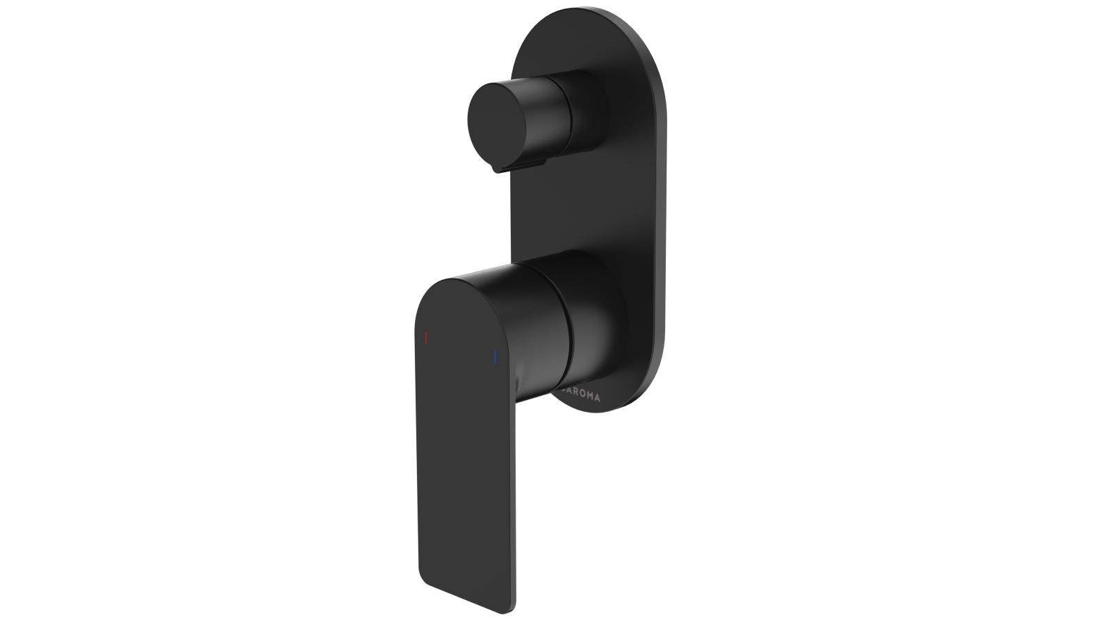 Caroma Urbane II Bath/Shower Mixer with Diverter & Round Cover Plate - Matte Black