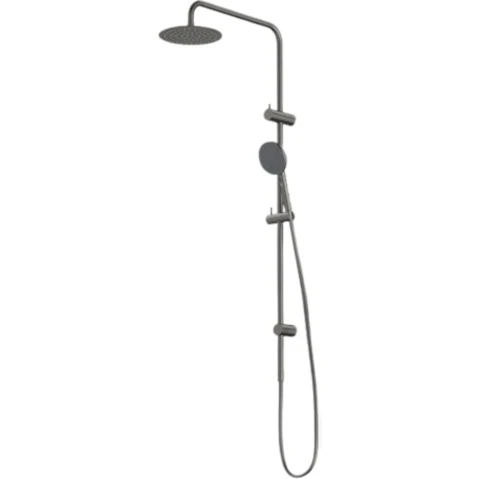 Caroma Urbane II 200mm Overhead Rail Shower - Gunmetal