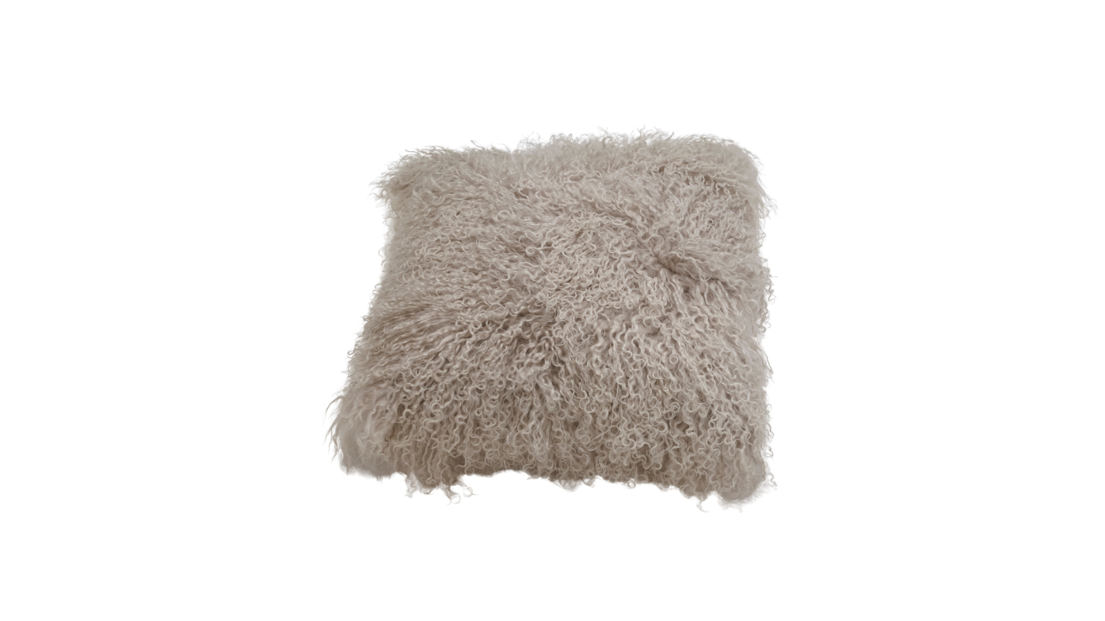 Naturally Sheepskins 40 x 40cm Curly Wool Mongolian Cushion Cover - Grey