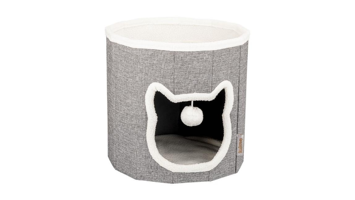 Truepal Foldable Washable Cat House with Hanging Toy