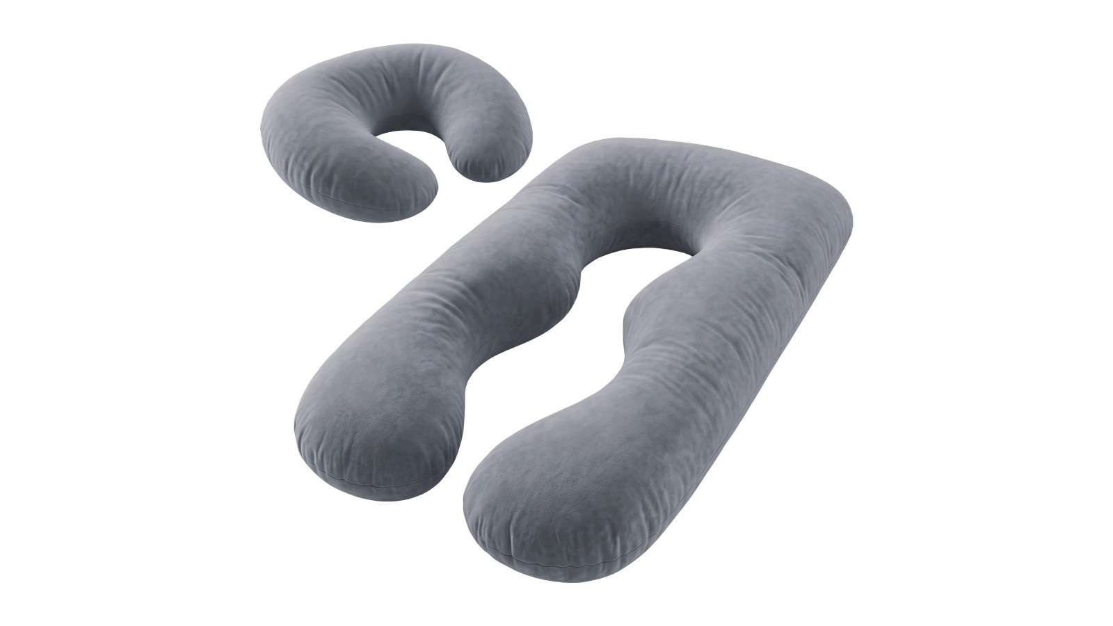 Advwin U-Shaped Pregnancy Pillow and and C-Shaped Headrest Set - Grey