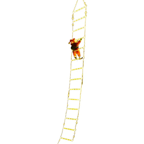 TM Santa's Festive Climb Illuminated Christmas Ladder Light