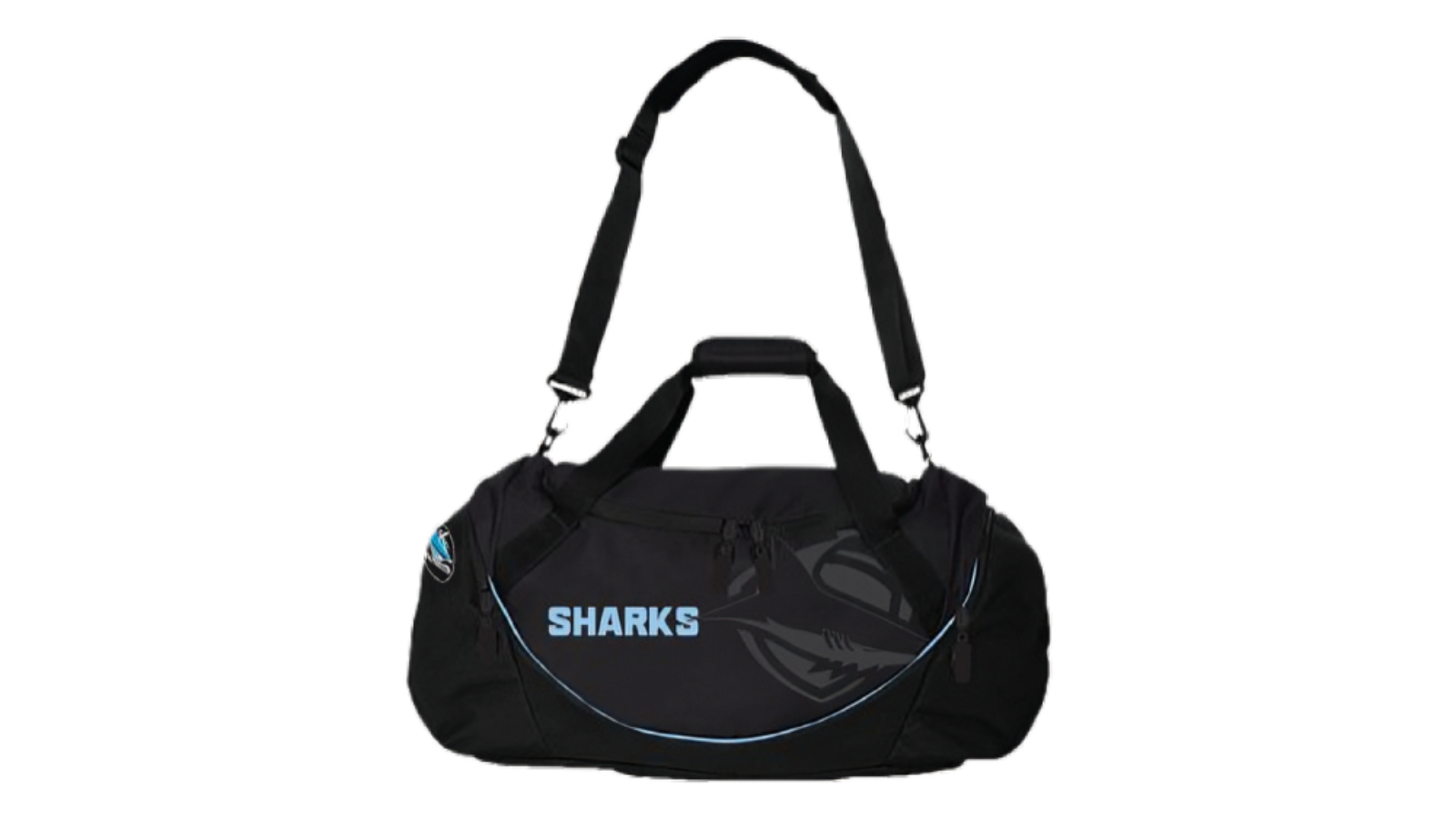 NRL Large Cronulla Sharks Shadow Shoulder Strap Sport Bag 