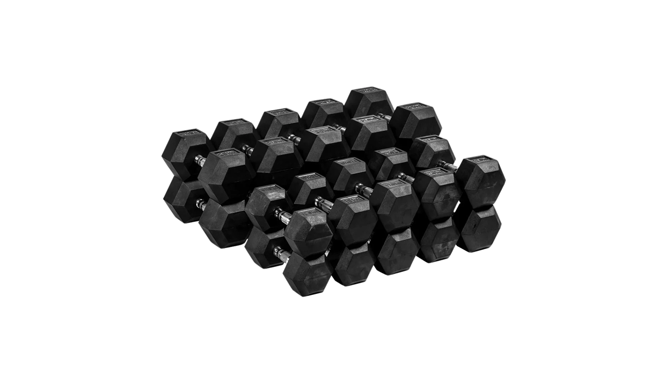 Fitness Hero 9 Pairs Hex Dumbbell Set - 10-30kg