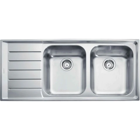 Franke Neptune Double Bowl Sink - Left Hand Drainer