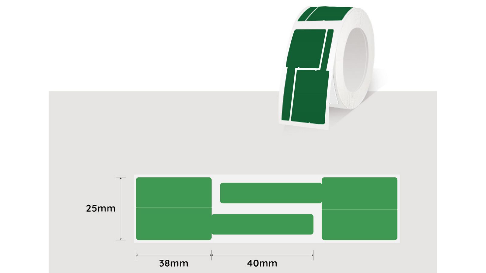 Niimbot 25mm Cabel Label Paper - Green