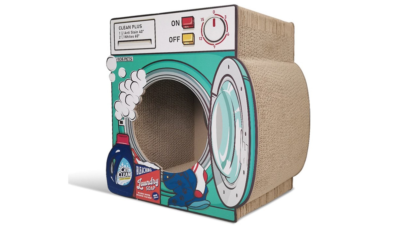 Zodiac Washing Machine Corrugated Cat Scratcher - Green