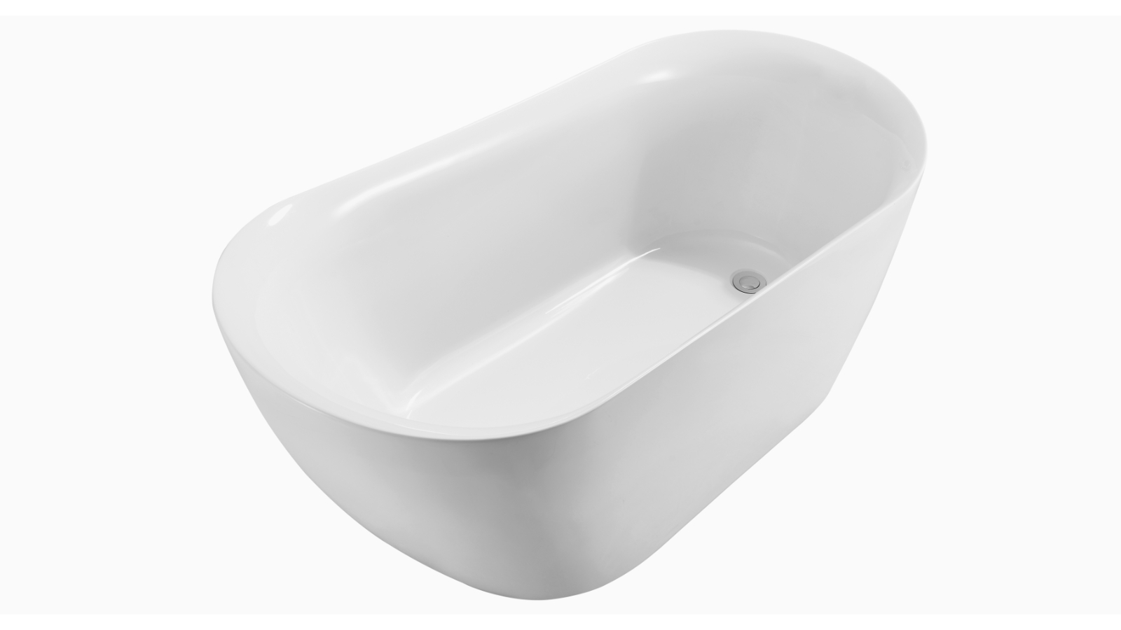 BelBagno Romano 1700mm Freestanding Bath - Semi Gloss White