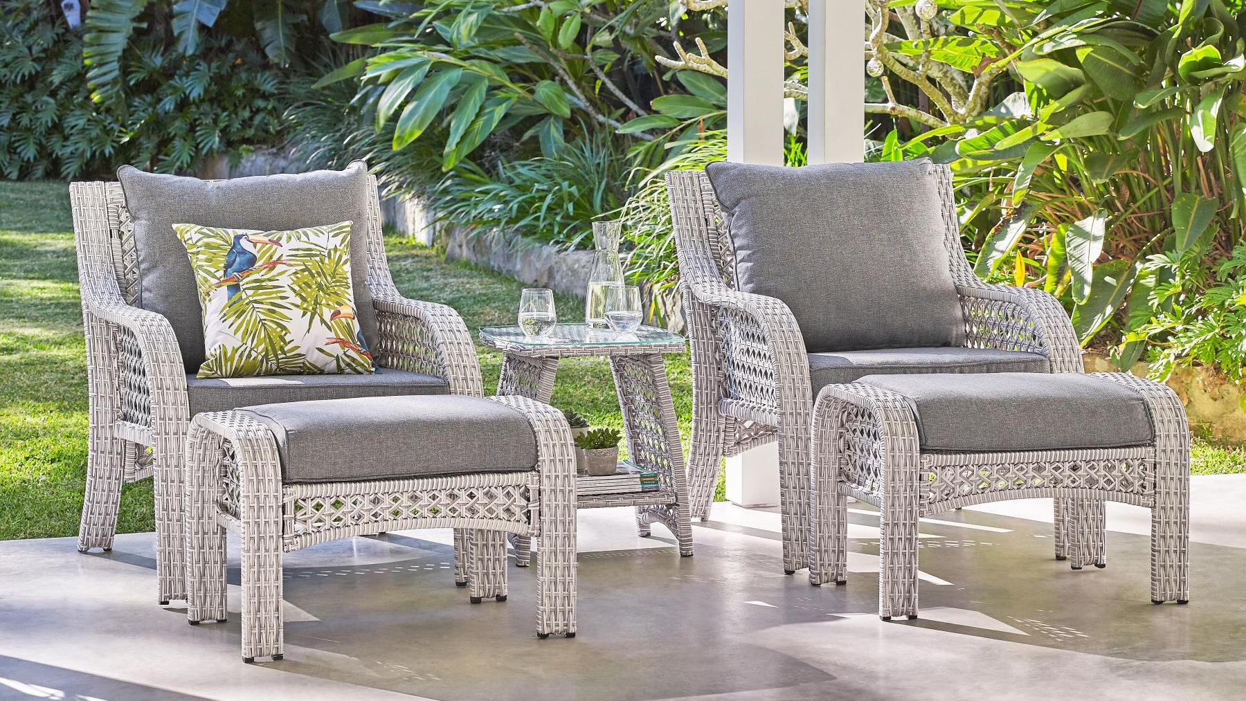 Fraser 5 Piece Outdoor Chat Setting Harvey Norman