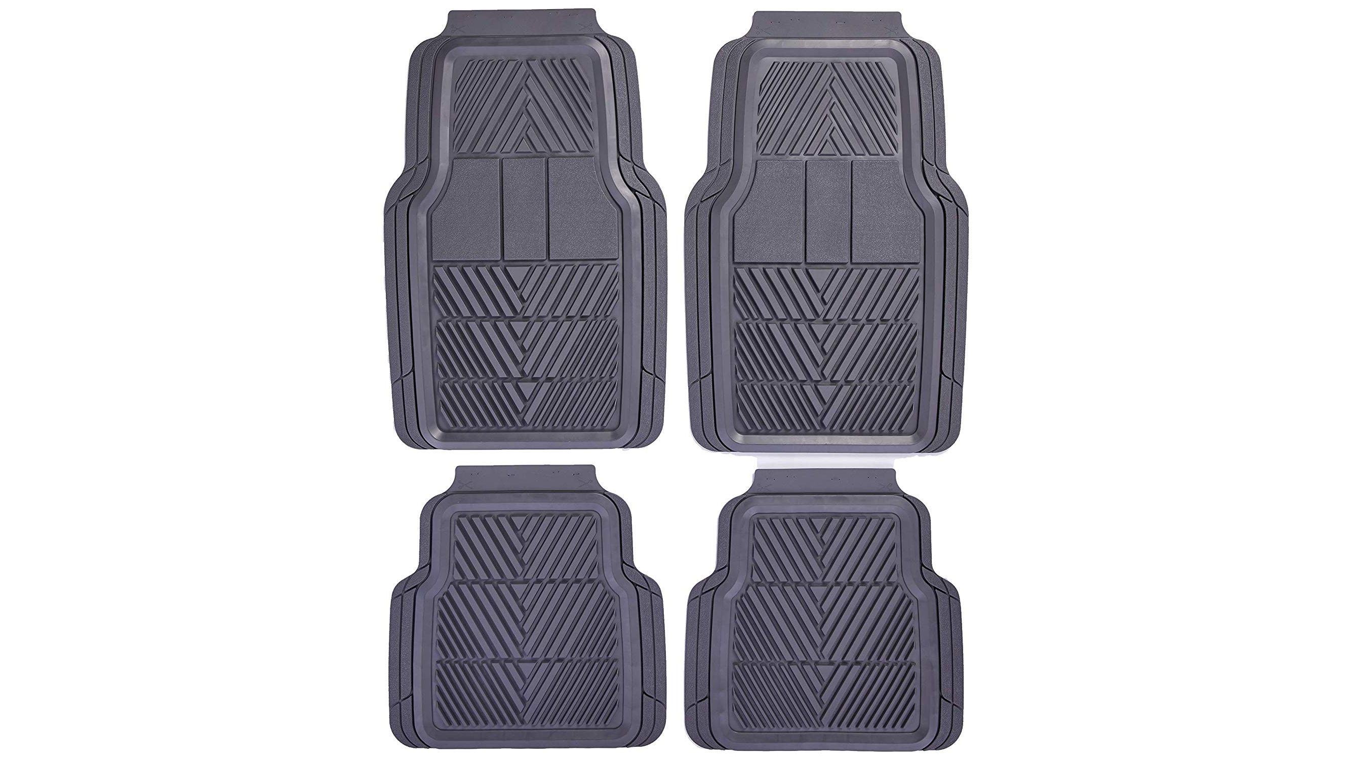 Carfit Traction Rubber Car Floor Mat 4 Piece Set - Grey
