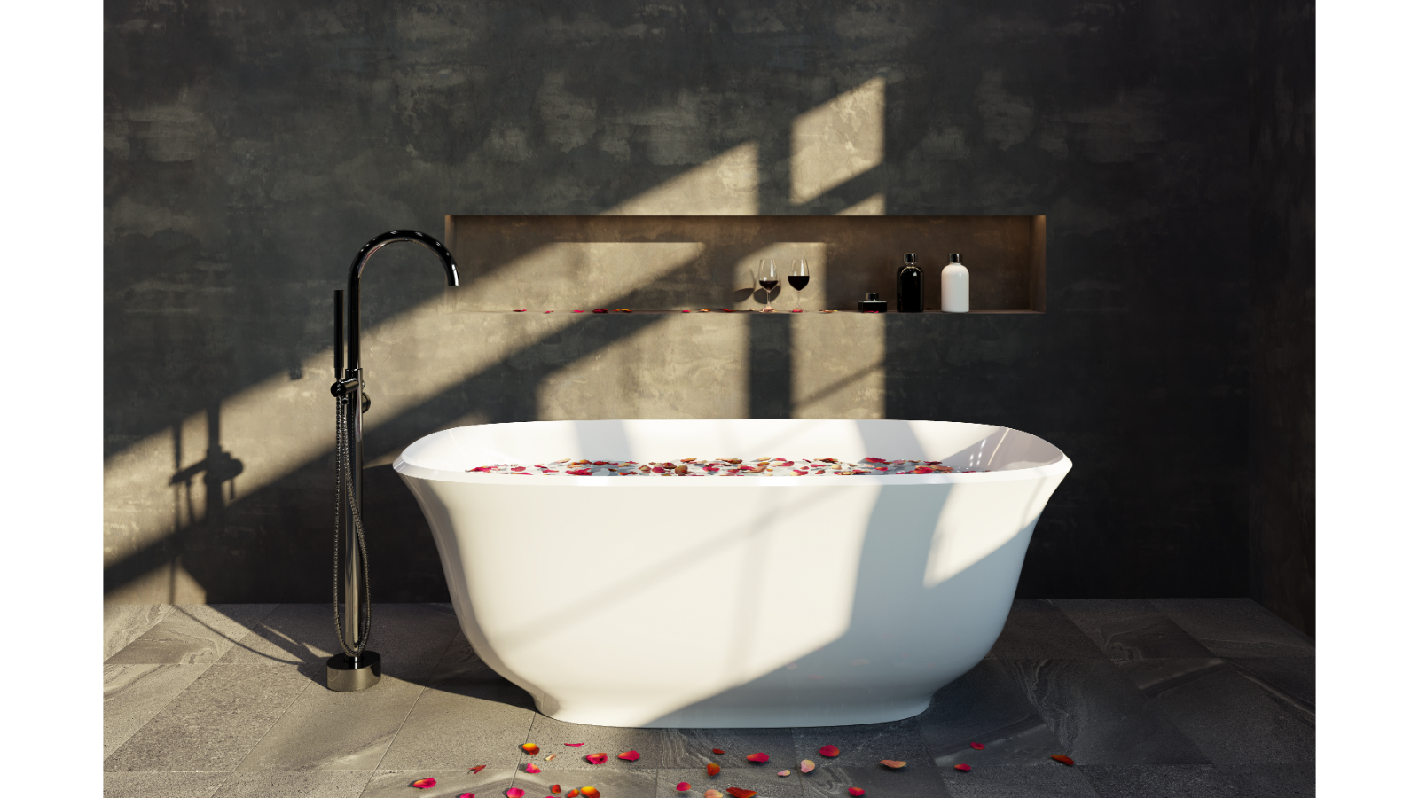 BelBagno Baden 1500mm Freestanding Bath - Semi Gloss White