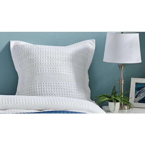 Arles White European Pillowcase