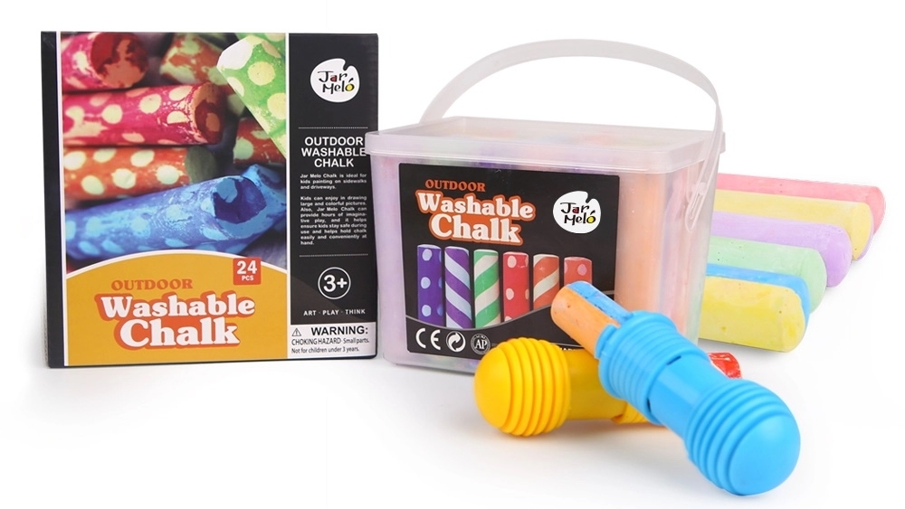 JarMelo Washable Sidewalk Chalk - 24 Colors