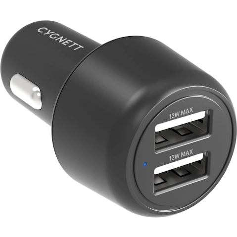 Cygnett CarPower 12W Dual USB-A Car Charger
