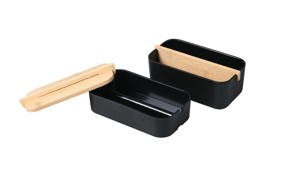 Takara Takae Bamboo Double Layer Jewellery Box - Black