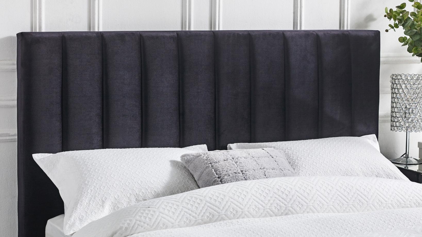 Garnet Black Bedhead - King | Harvey Norman