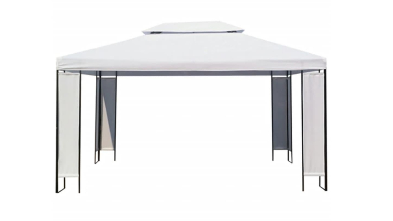vidaXL White Gazebo - 3 x 4 Metre