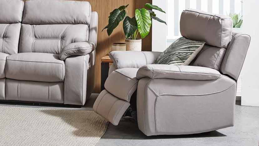 Ashton Leather Powered Recliner Armchair Harvey Norman