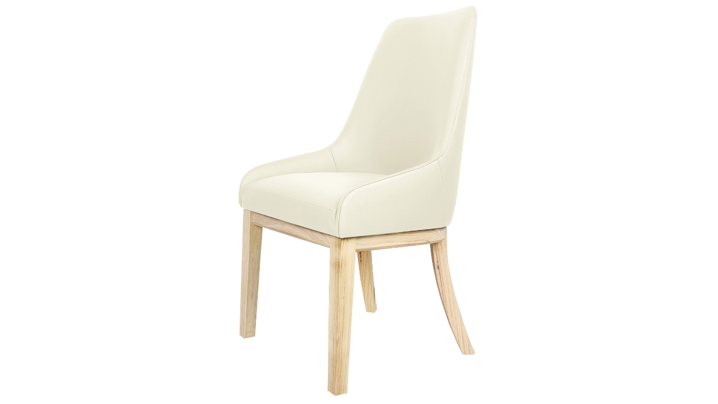Club Leather Dining Chair - White