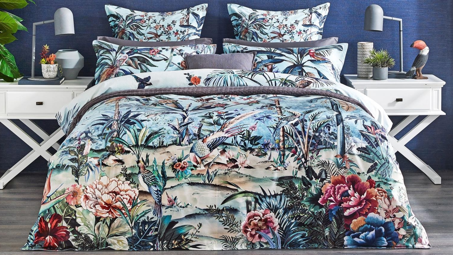 Paradise Blue Quilt Cover Set 