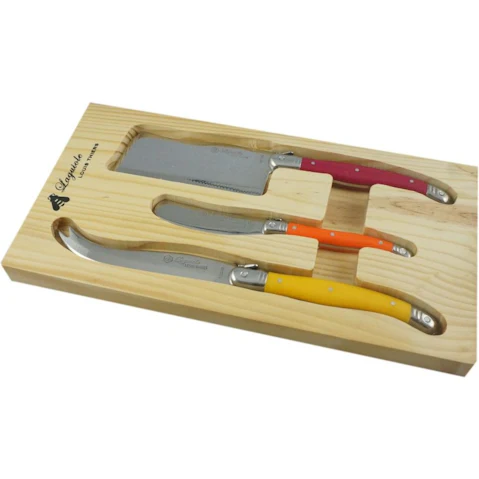 Laguiole by Louis Thiers 3 Piece Cheese Knives Set - Multi-Warm