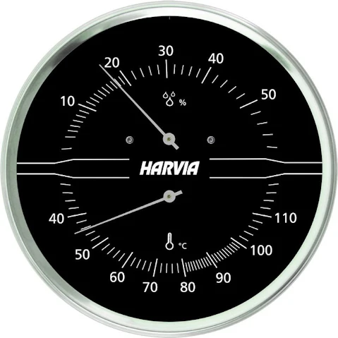 Harvia Thermometer/Hygrometer - Black