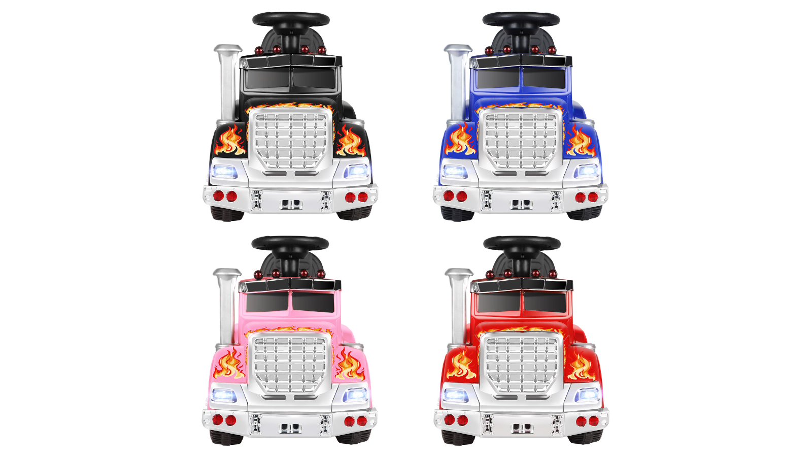 Alfordson Kids Electric Truck Ride-On Toy with LED Light
