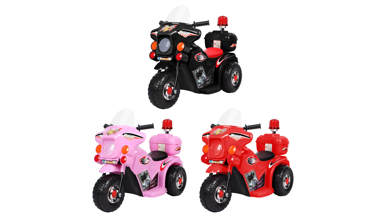 Alfordson Kids Electric Police Motorcycle Ride-On Toy