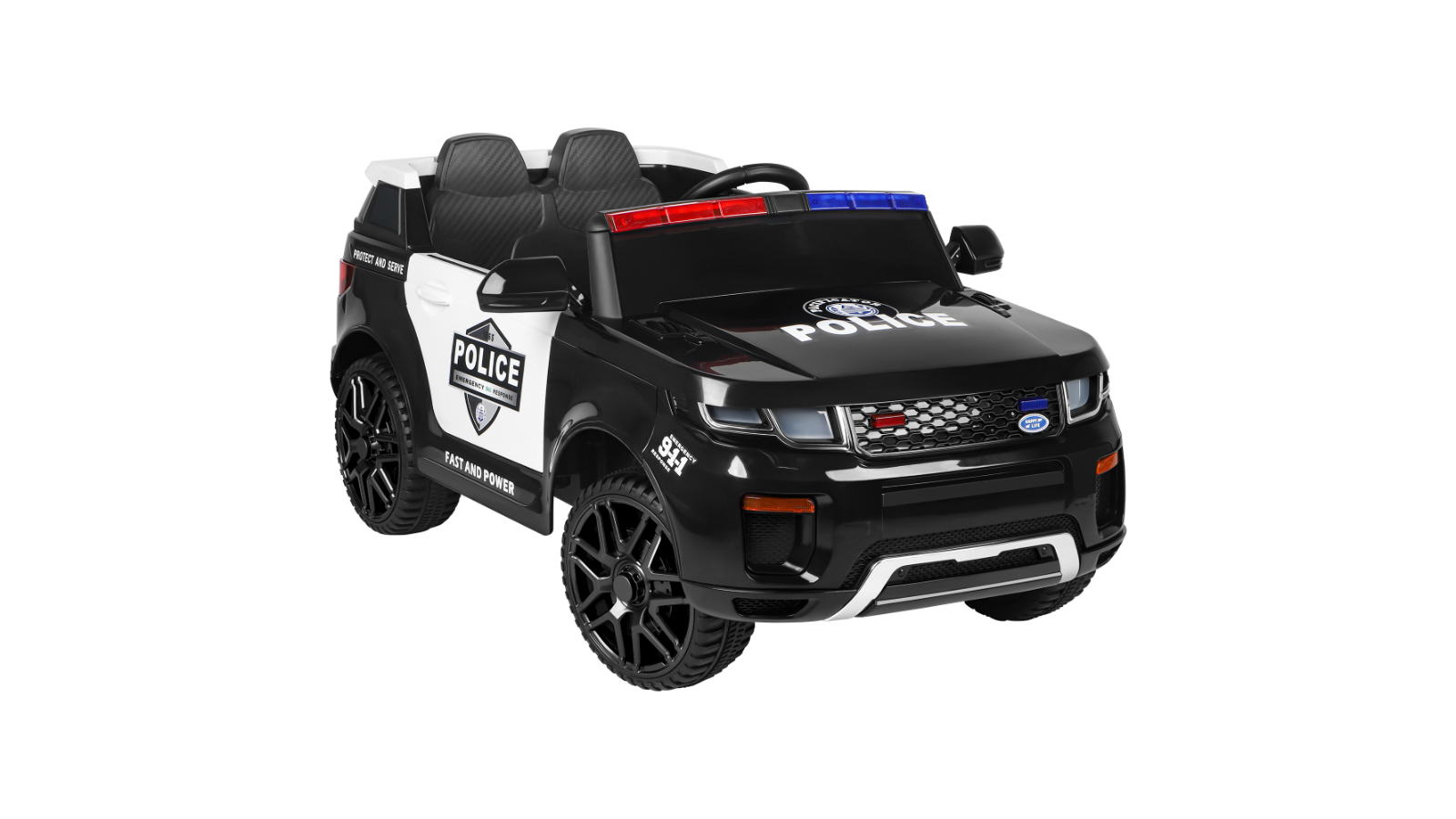 ALFORDSON Kids Police Ride on Car - Black
