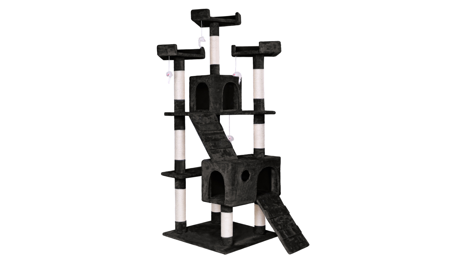 BEASTIE Cat Tree 180cm Scratching Post - Black
