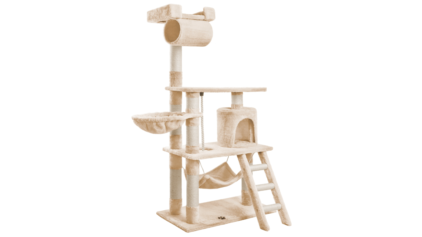 BEASTIE Cat Tree with Hammock Scratching Post Beige 141cm