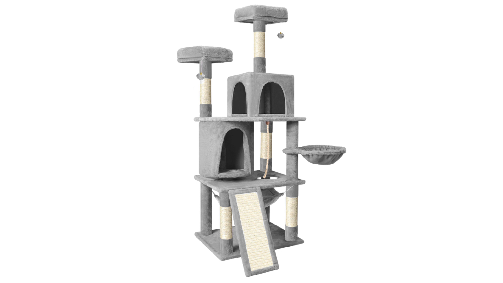 BEASTIE Grey Cat Tree Hammock Post - 161cm