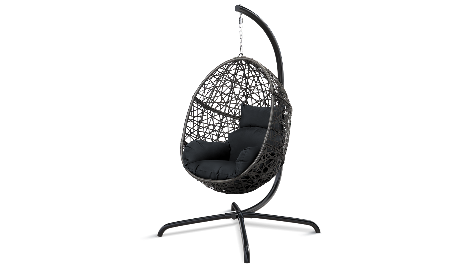 Alfordson Pod Basket Egg Swing Chair - Dark Grey