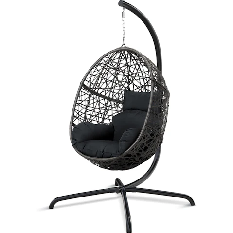 Alfordson Pod Basket Egg Swing Chair - Dark Grey